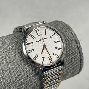 Anne Klein Watch Womens 34mm Silver Dial Two Tone Expansion Bracelet Quartz
